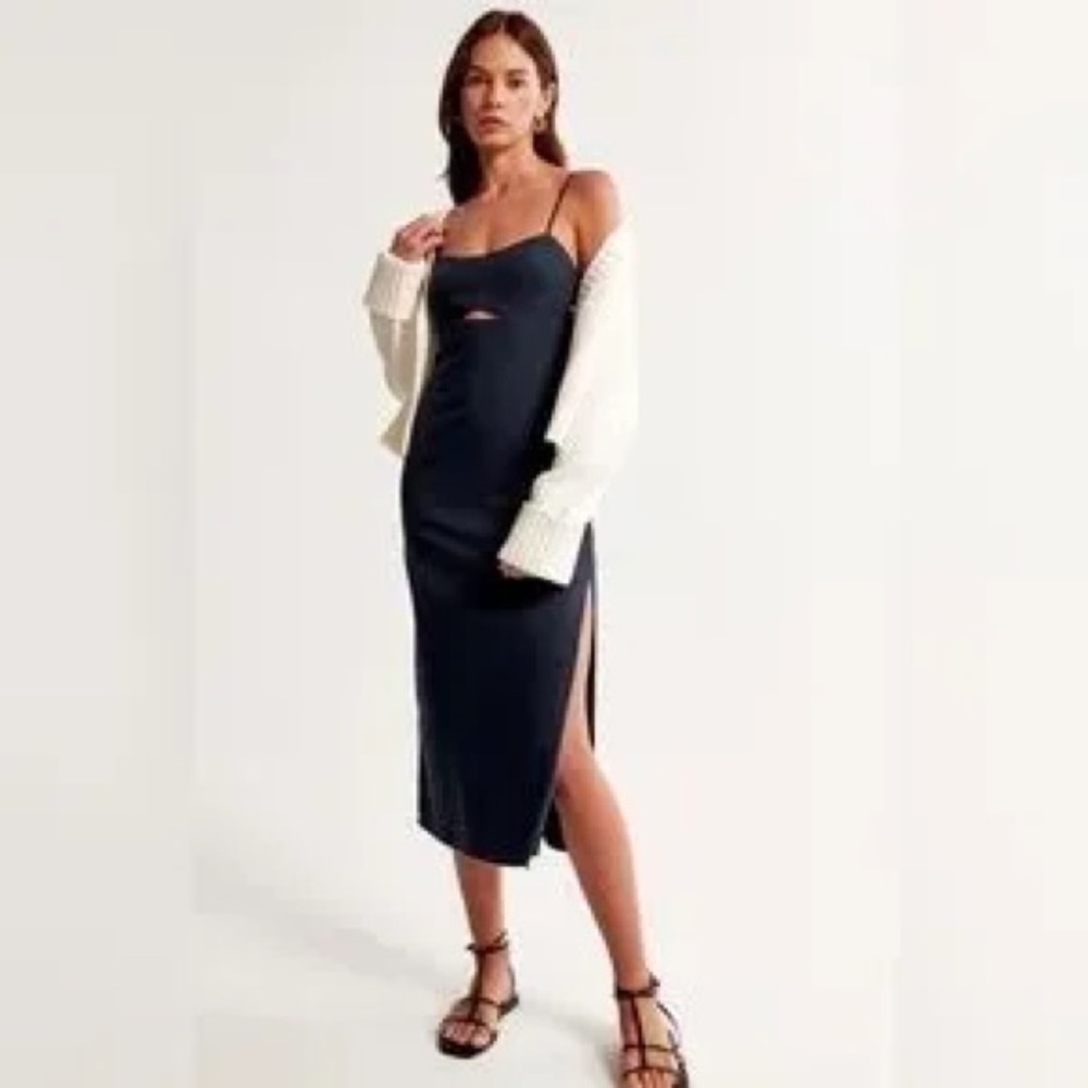 Abercrombie Date Night Cut out Midi Dress - Picture 7 of 7
